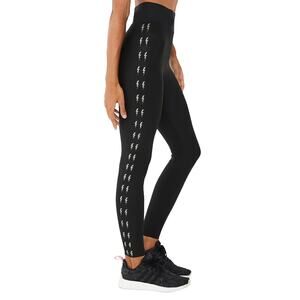 Ultracor Matte Flash Bolt Y2K Black Lux USA made Ultra High Legging XS A004139